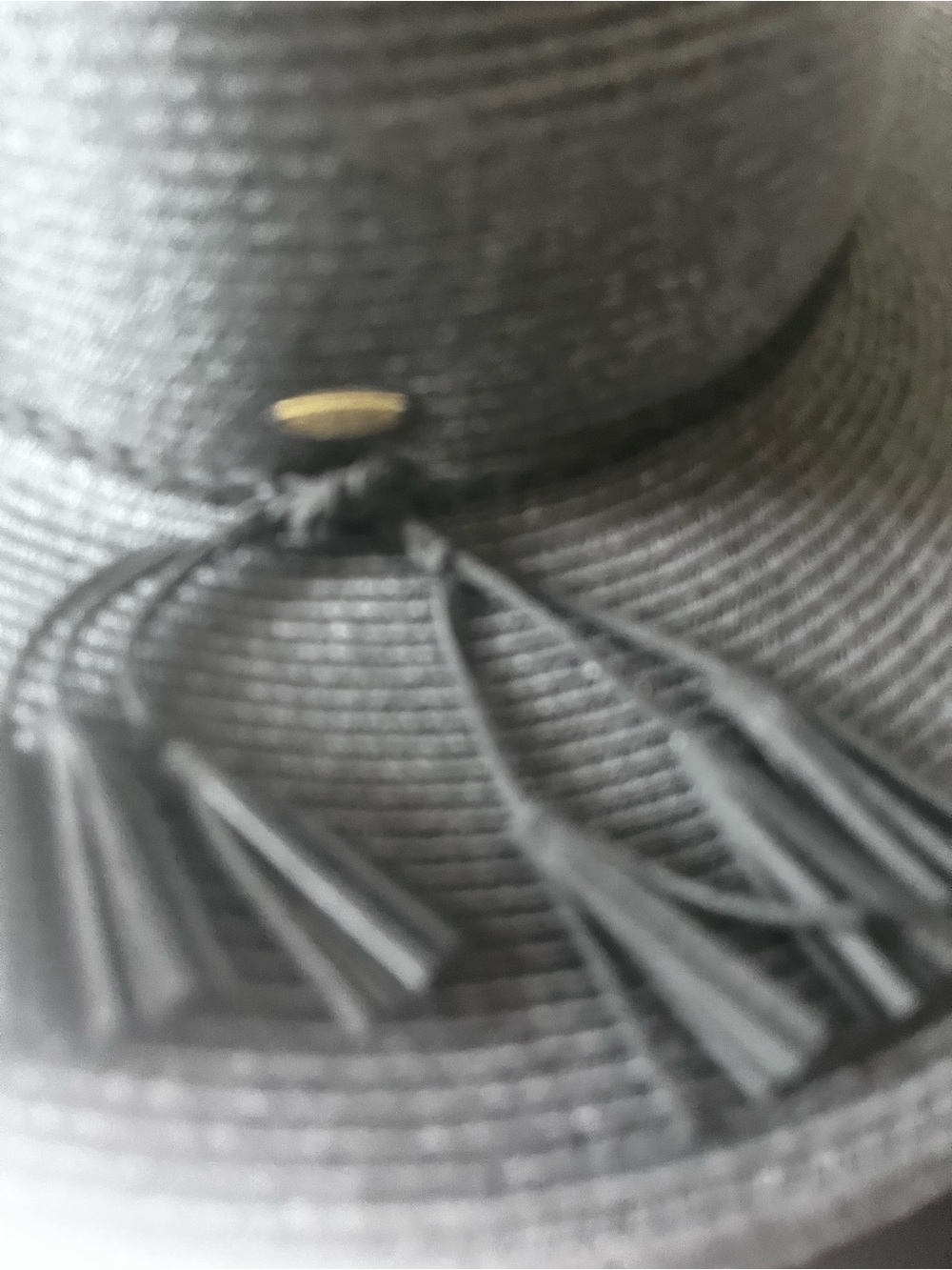C.C New Black Wide-Brim Black Paper Braid Gambler Crown Sun Hat NWOT - Picture 3 of 15
